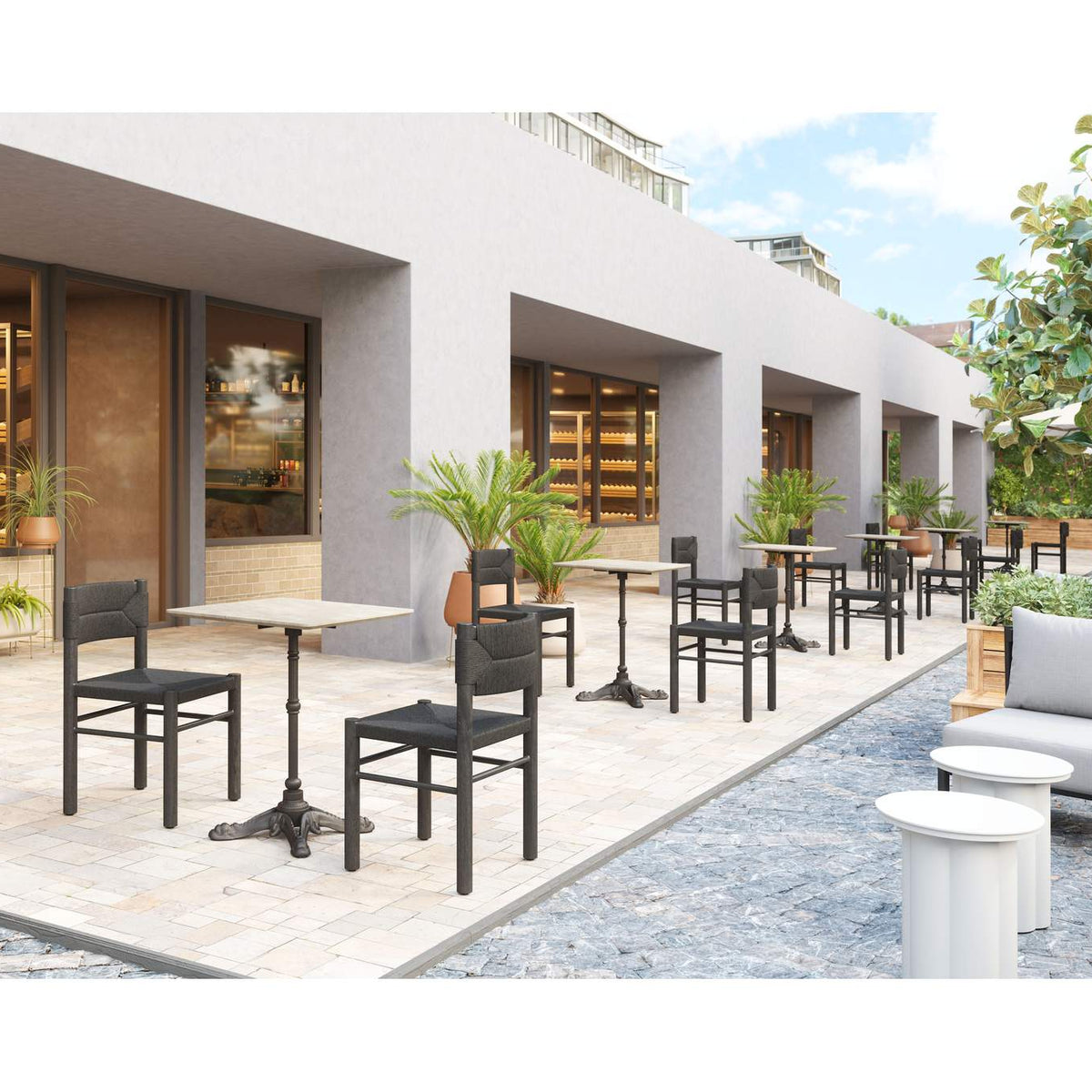 704051 Alfresco Outdoor Dining Table Gray