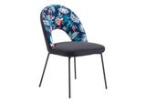 109366 Merion Dining Chair (Set Of 2) Multicolor Print & Black