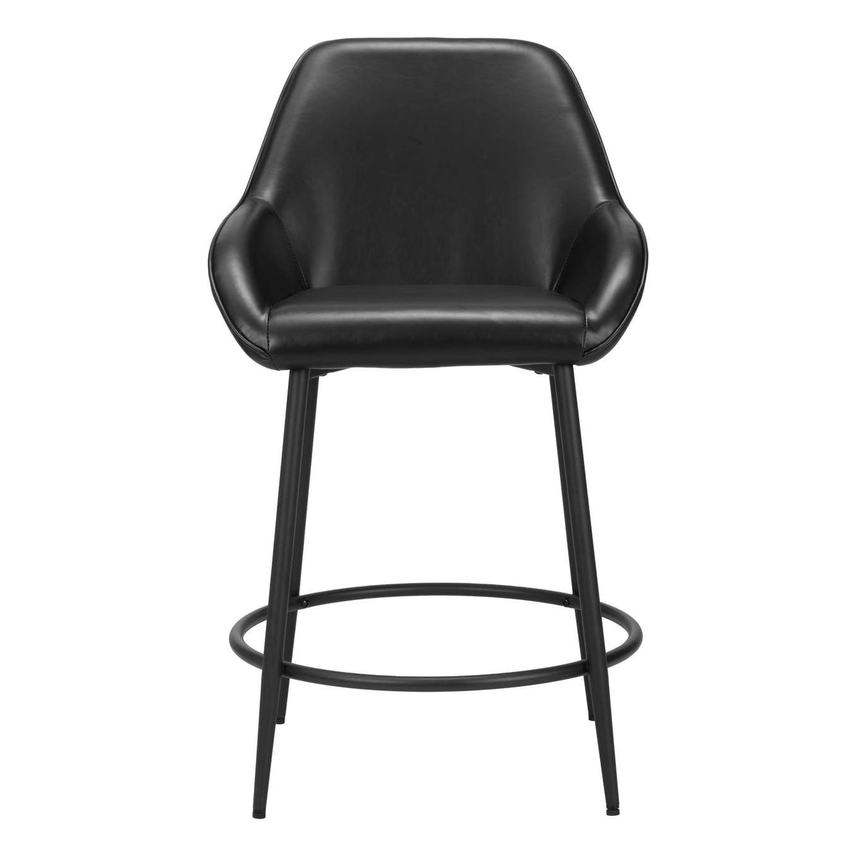 110074 Vila Counter Stool (Set Of 2) Black