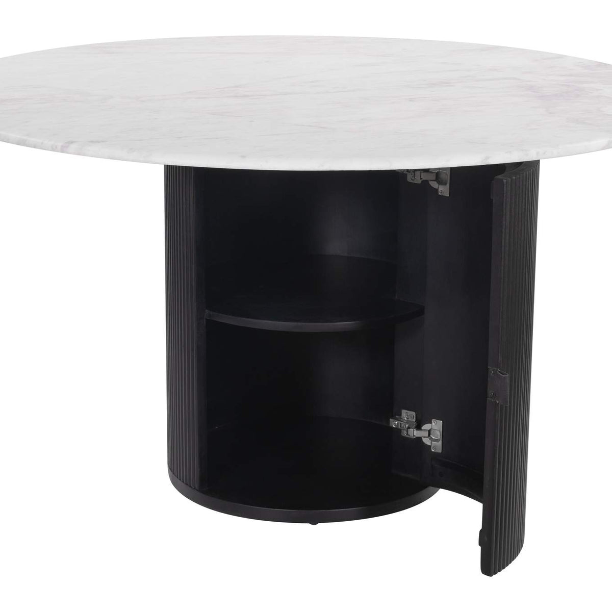 110140 Izola Dining Table White & Black