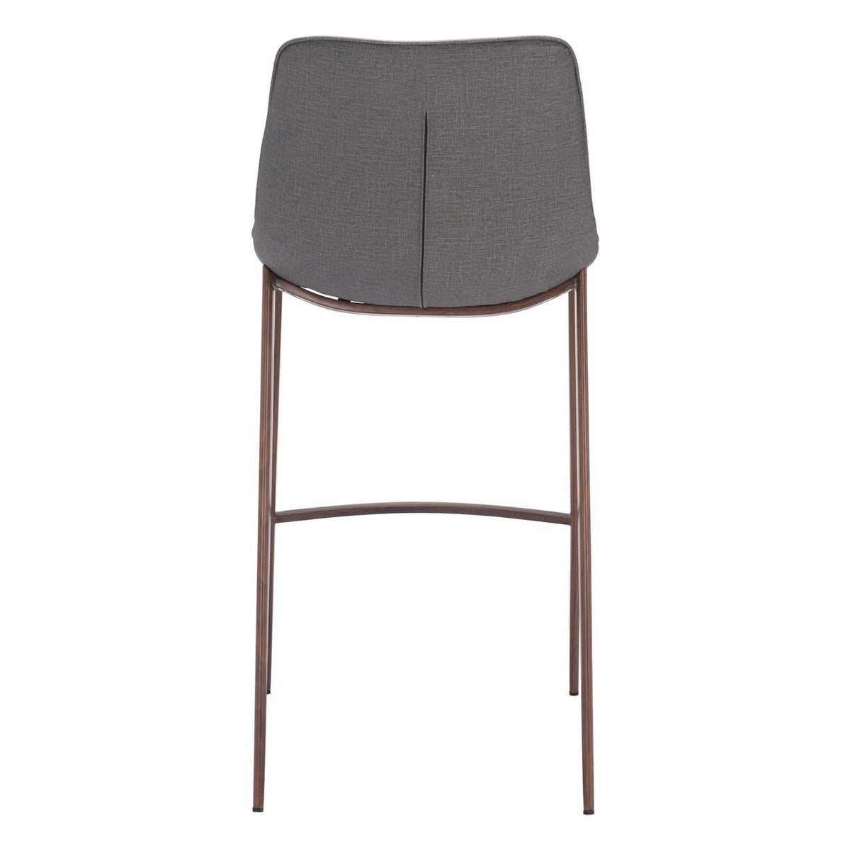 109938 Magnus Barstool (Set Of 2) Slate Gray & Walnut