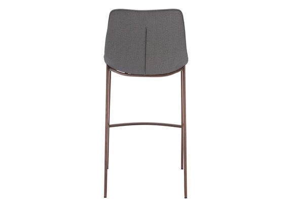 109938 Magnus Barstool (Set Of 2) Slate Gray & Walnut