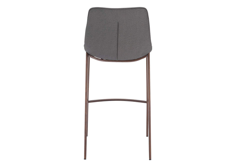 109938 Magnus Barstool (Set Of 2) Slate Gray & Walnut