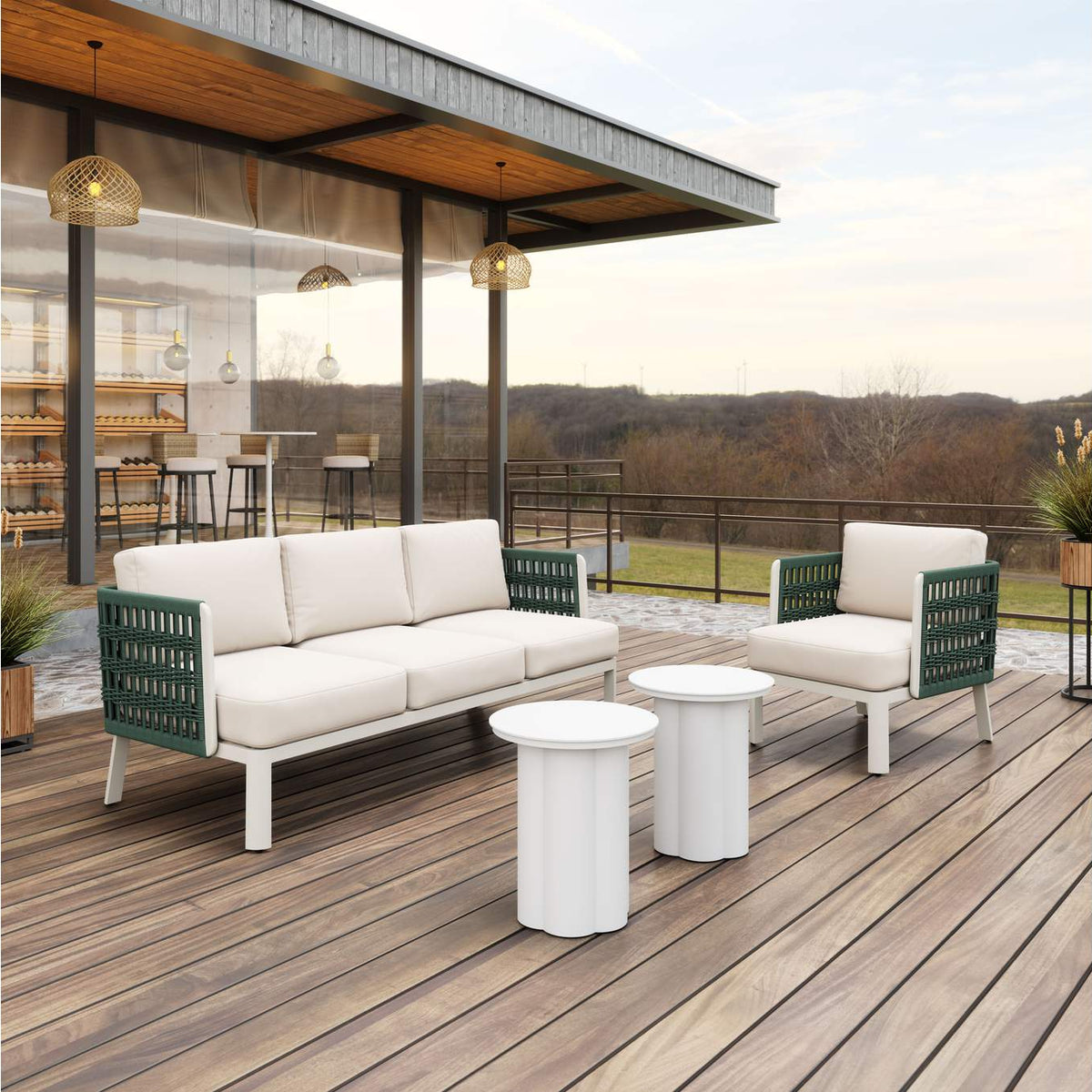 704044 Bridgehampton Outdoor Armchair White