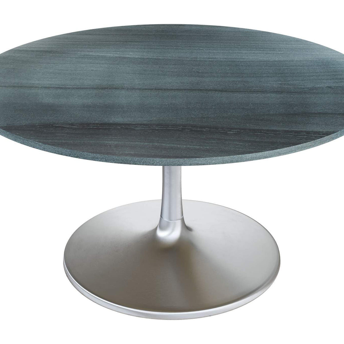 109451 Metropolis Dining Table (60") Gray & Silver
