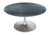 109451 Metropolis Dining Table (60") Gray & Silver