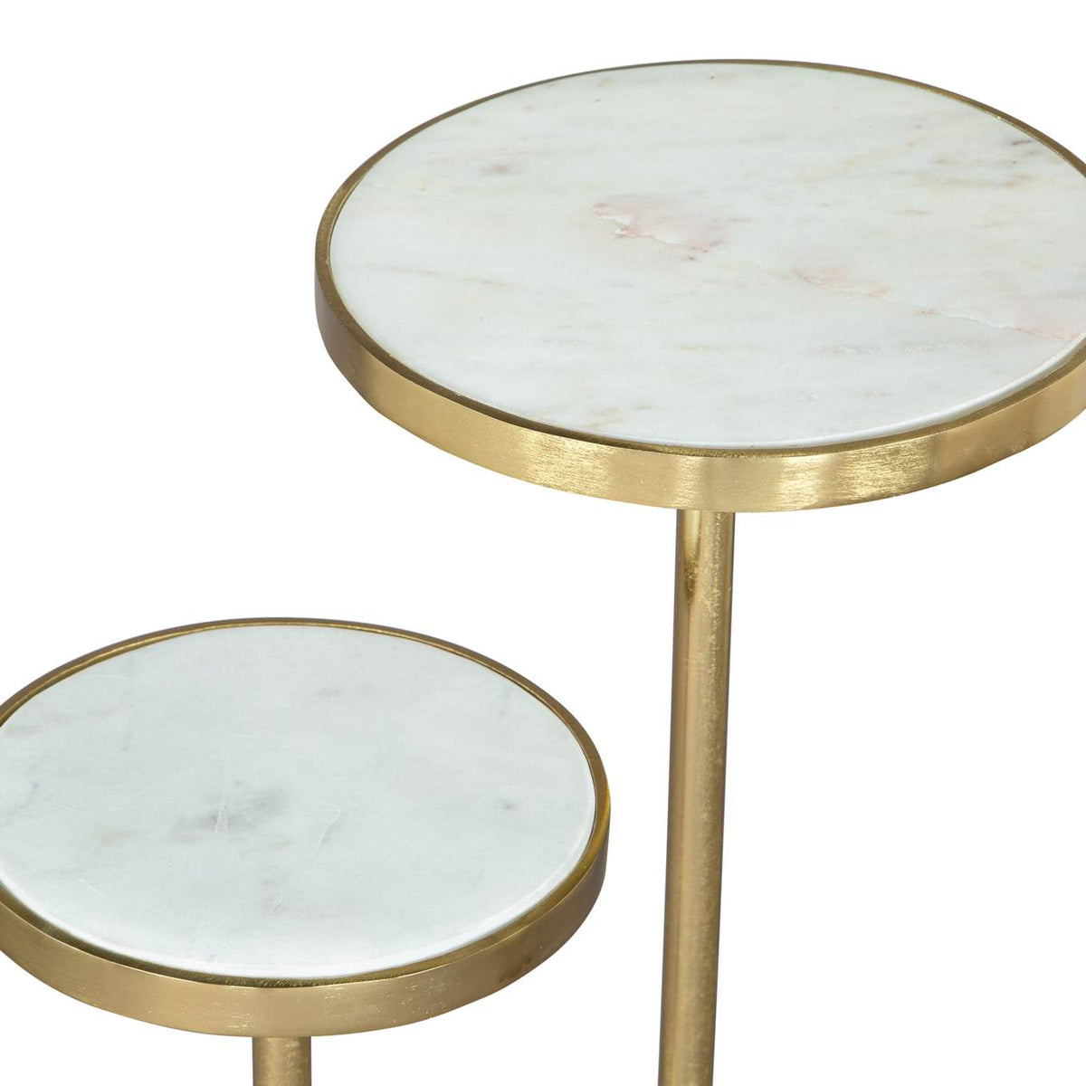 109354 Marc Side Table White & Gold