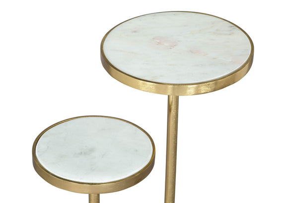 109354 Marc Side Table White & Gold