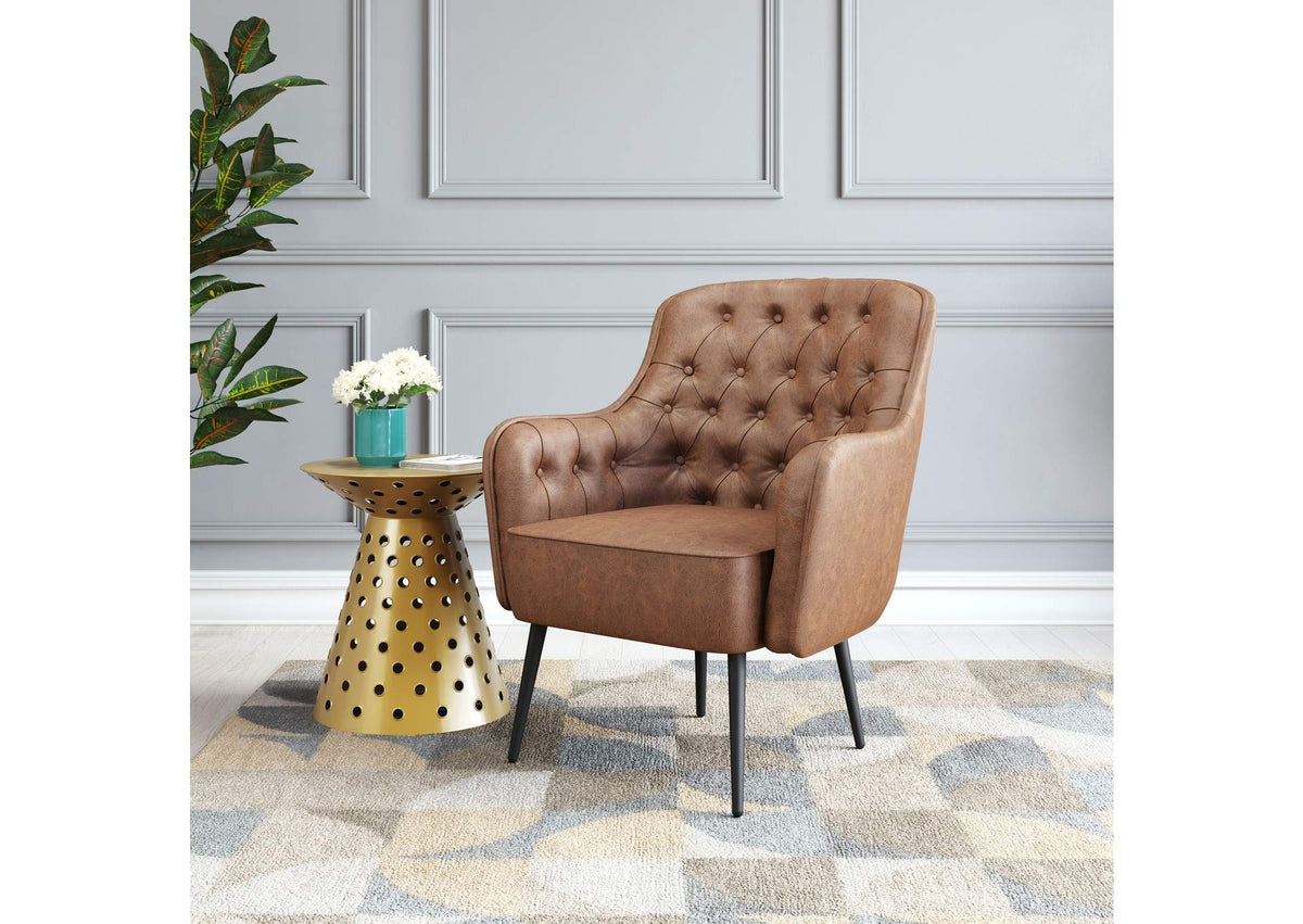 109053 Tasmania Accent Chair Vintage Brown