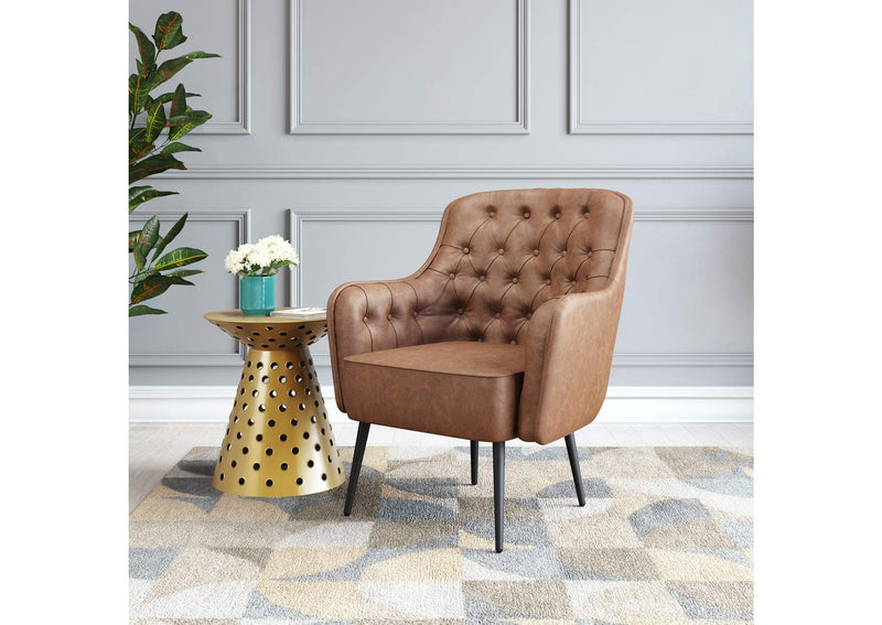 109053 Tasmania Accent Chair Vintage Brown