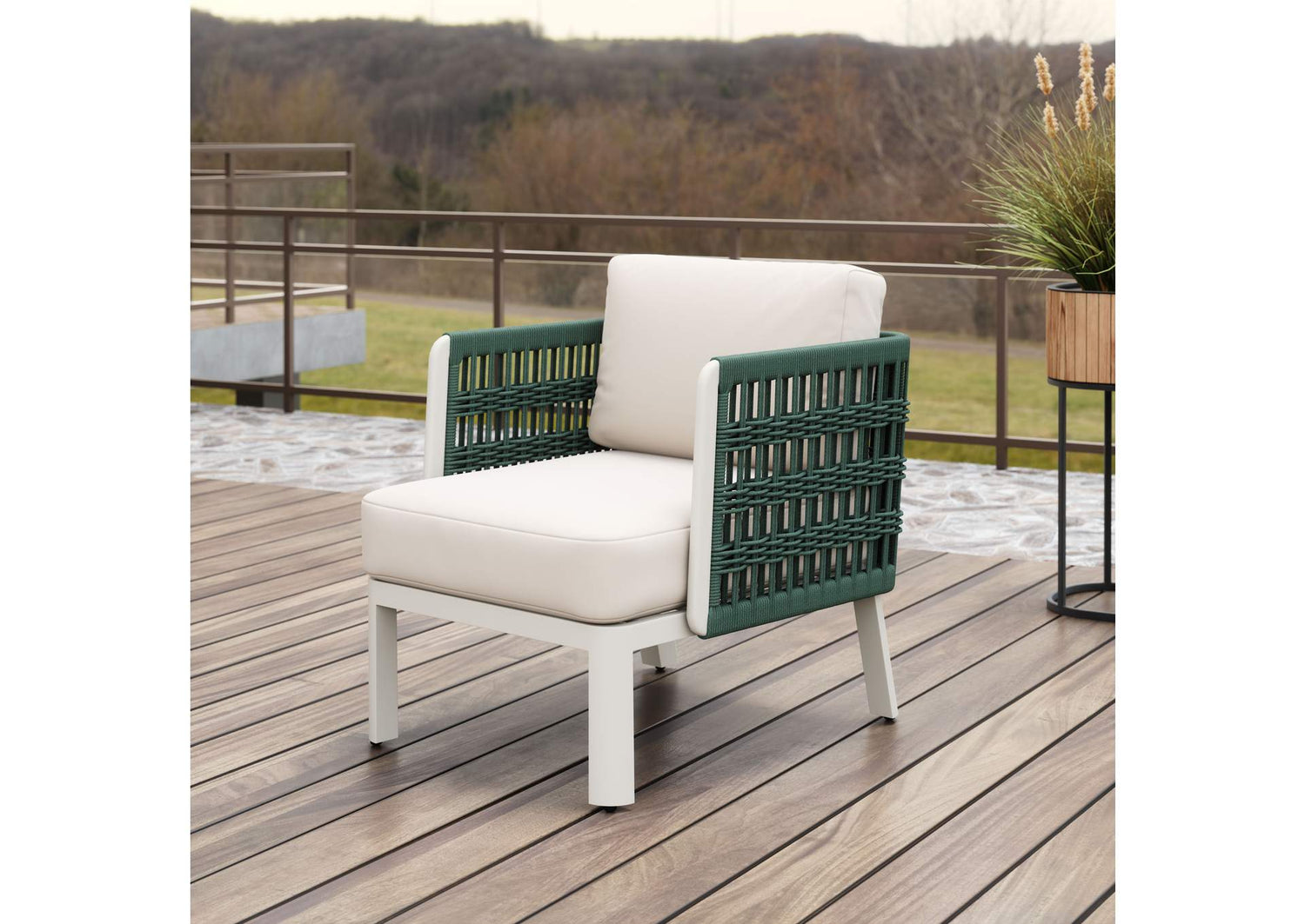 704044 Bridgehampton Outdoor Armchair White