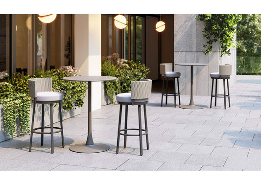 704036 Soleil Outdoor Bar Table Taupe