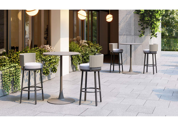 704036 Soleil Outdoor Bar Table Taupe