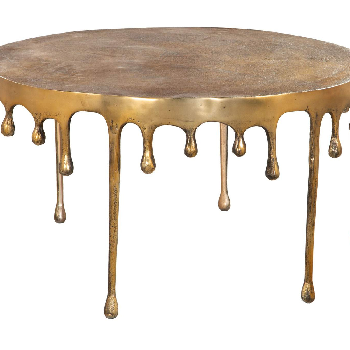 110150 Drip Coffee Table Antique Brass