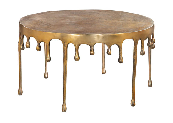 110150 Drip Coffee Table Antique Brass
