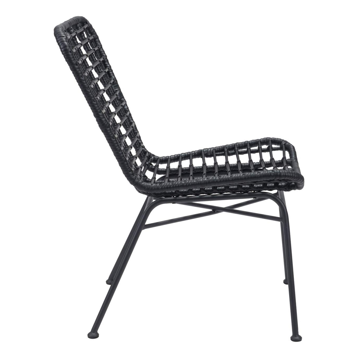 703946 Lorena Outdoor Dining Chair (Set Of 2) Black