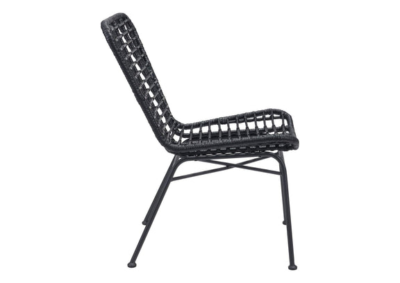 703946 Lorena Outdoor Dining Chair (Set Of 2) Black