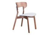 100979 Russell Dining Chair (Set Of 2) Walnut & Light Gray