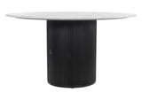 110140 Izola Dining Table White & Black
