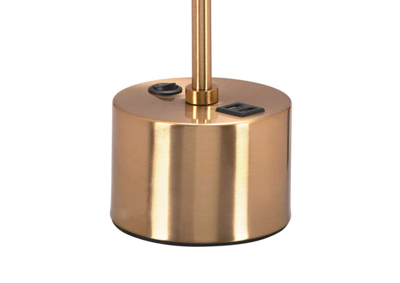 56139 Kippy Table Lamp Brown & Brass