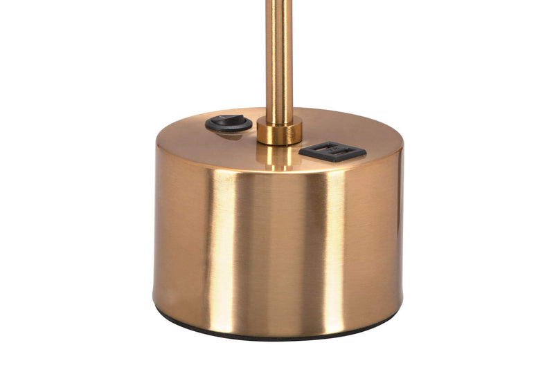 56139 Kippy Table Lamp Brown & Brass