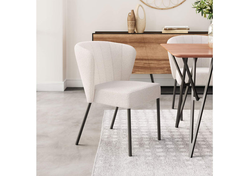 109677 Aimee Dining Chair (Set Of 2) Cream