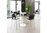 101284 Ace Barstool (Set Of 2) Black & Silver