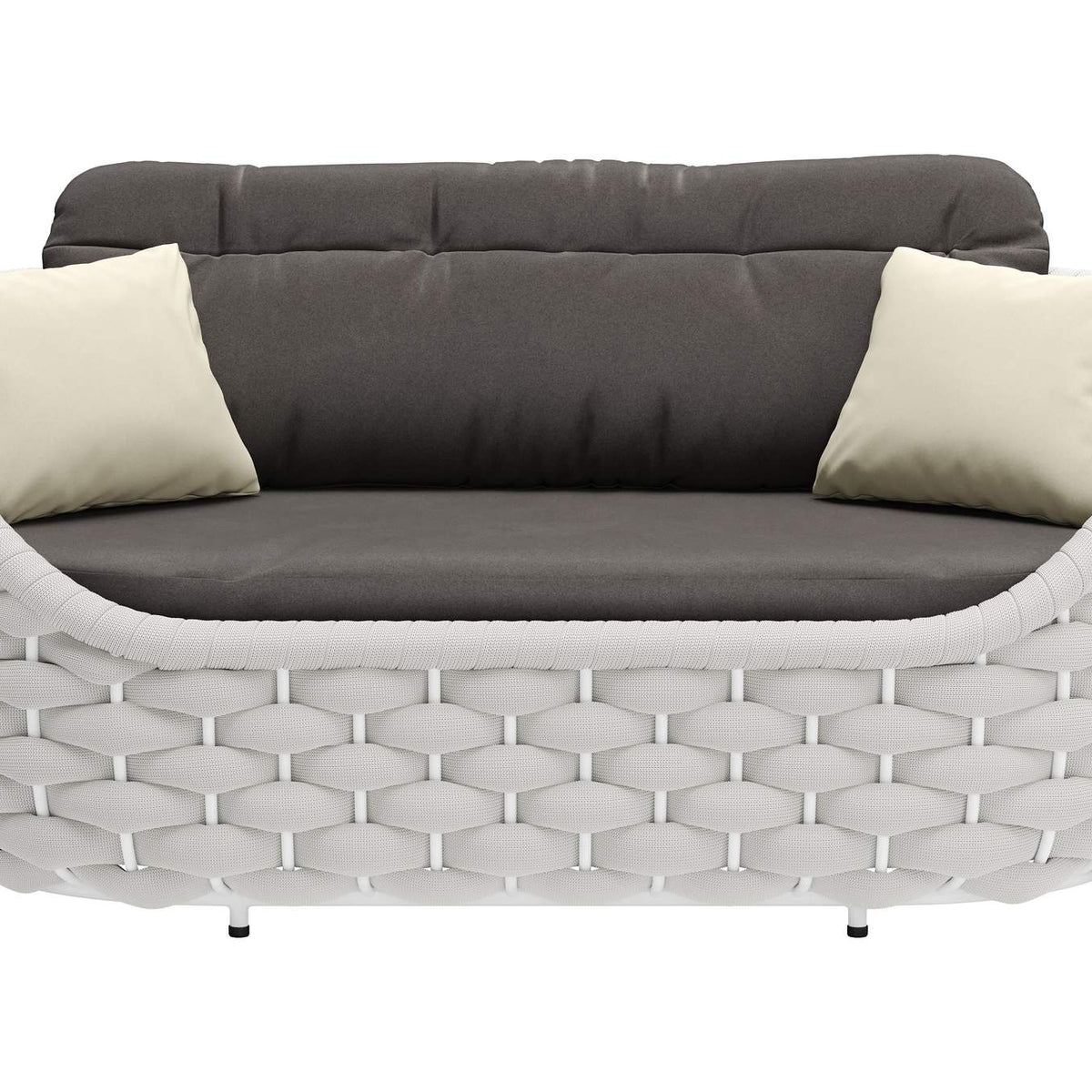 704026 Coral Reef Outdoor Loveseat Gray
