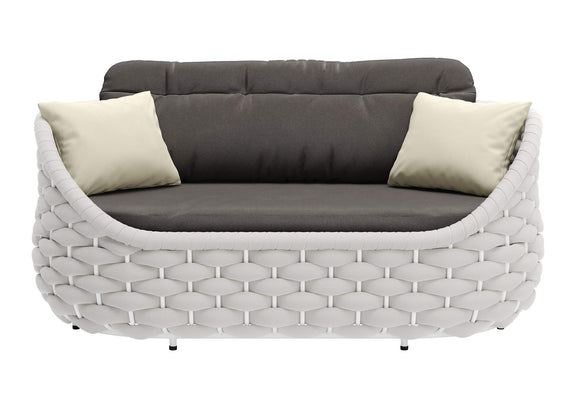 704026 Coral Reef Outdoor Loveseat Gray