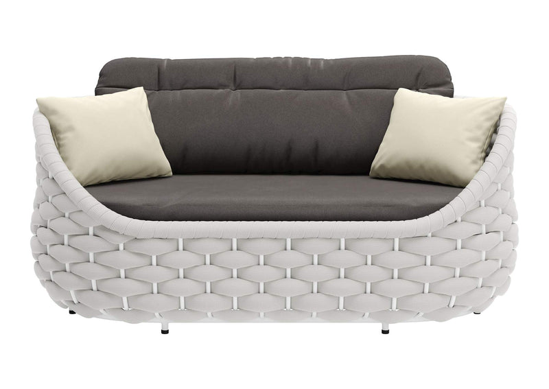 704026 Coral Reef Outdoor Loveseat Gray