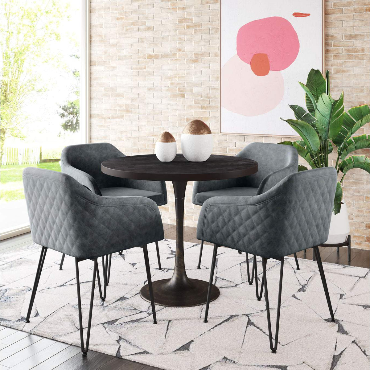 109210 Braxton Dining Chair (Set Of 2) Vintage Gray