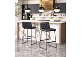 110069 Pago Barstool (Set Of 2) Black