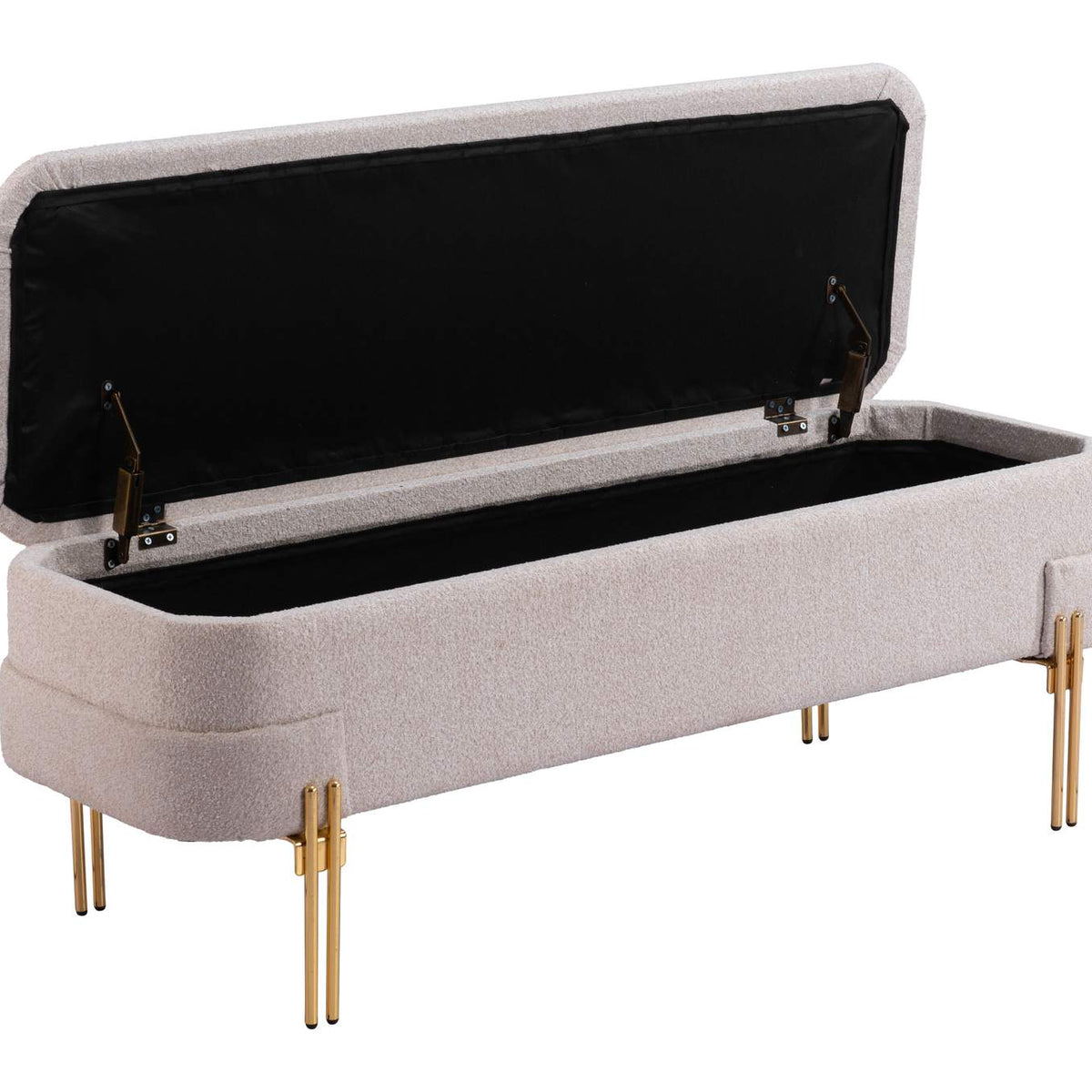 110082 Lebreton Storage Bench Oatmeal Beige