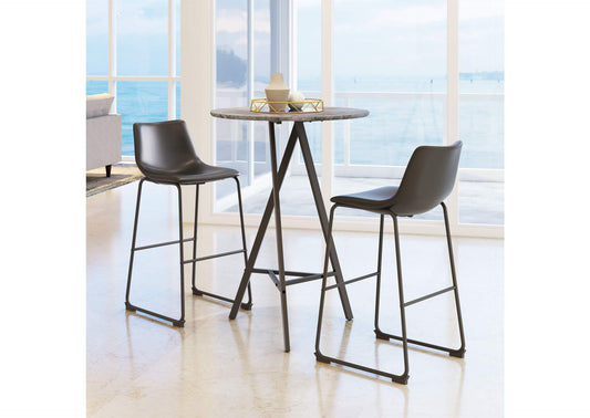 109650 Smart Barstool (Set Of 2) Black