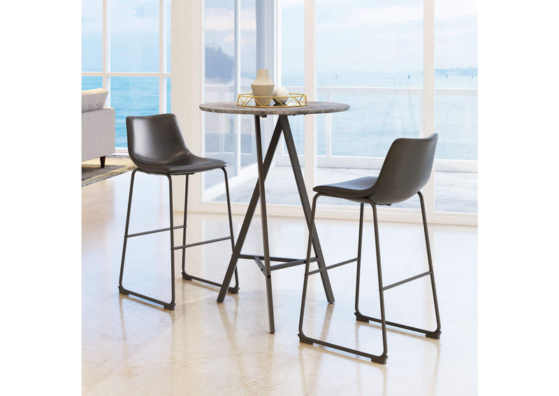 109650 Smart Barstool (Set Of 2) Black