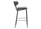 110261 Charon Barstool (Set Of 2) Vintage Black