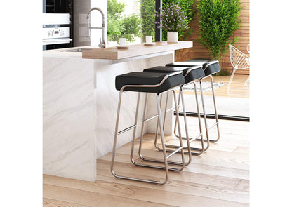 300041 Wedge Barstool (Set Of 2) Black