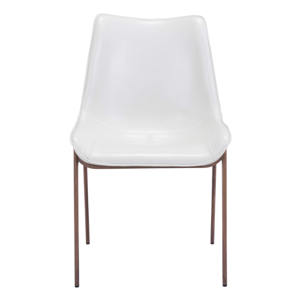 101273 Magnus Dining Chair (Set Of 2) White & Walnut
