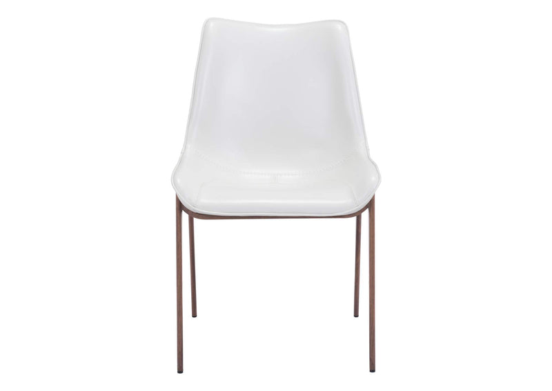 101273 Magnus Dining Chair (Set Of 2) White & Walnut