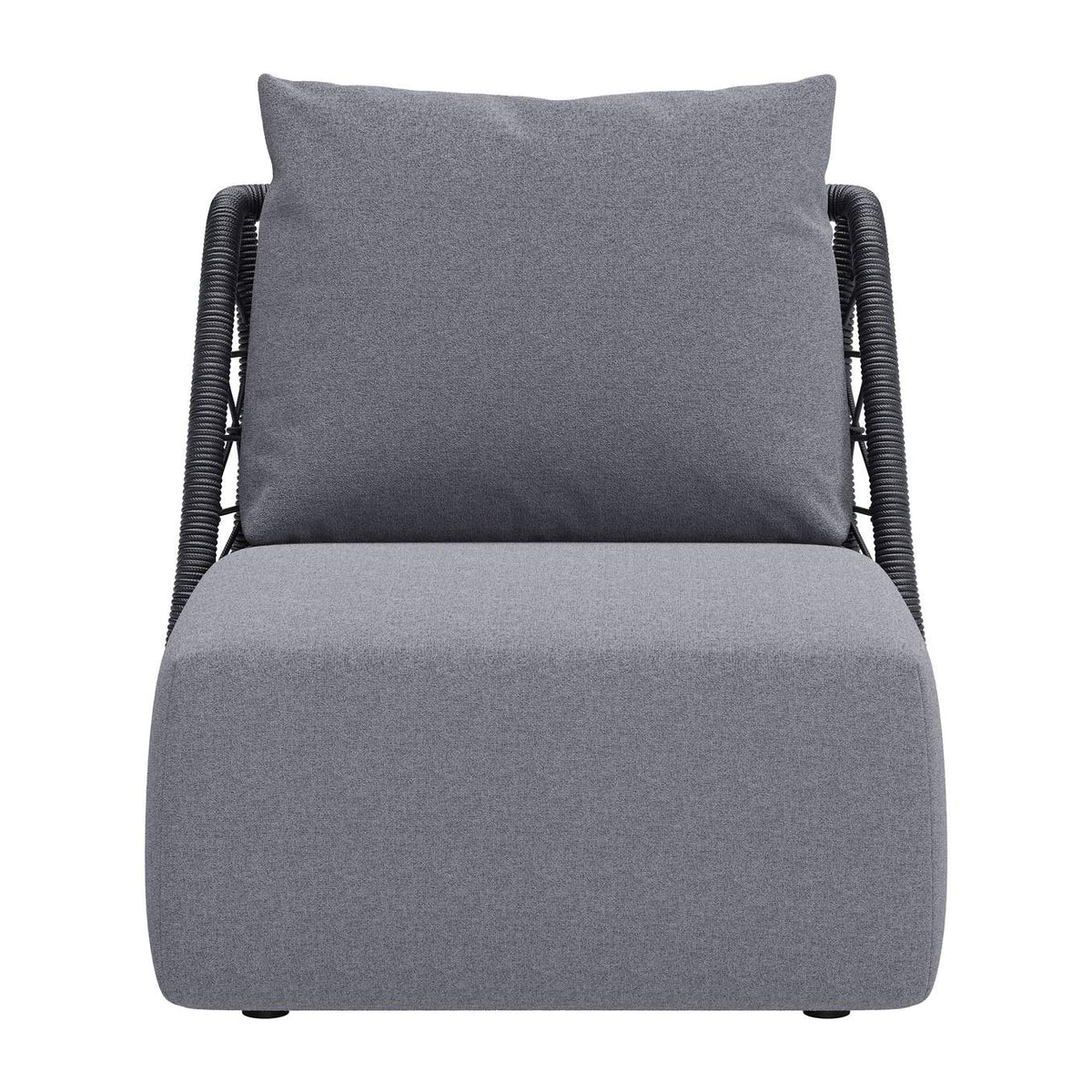 704024 Mekan Outdoor Accent Chair Gray