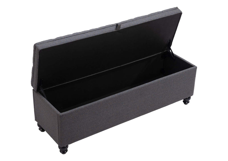 110083 Halifax Storage Bench Gravel Gray