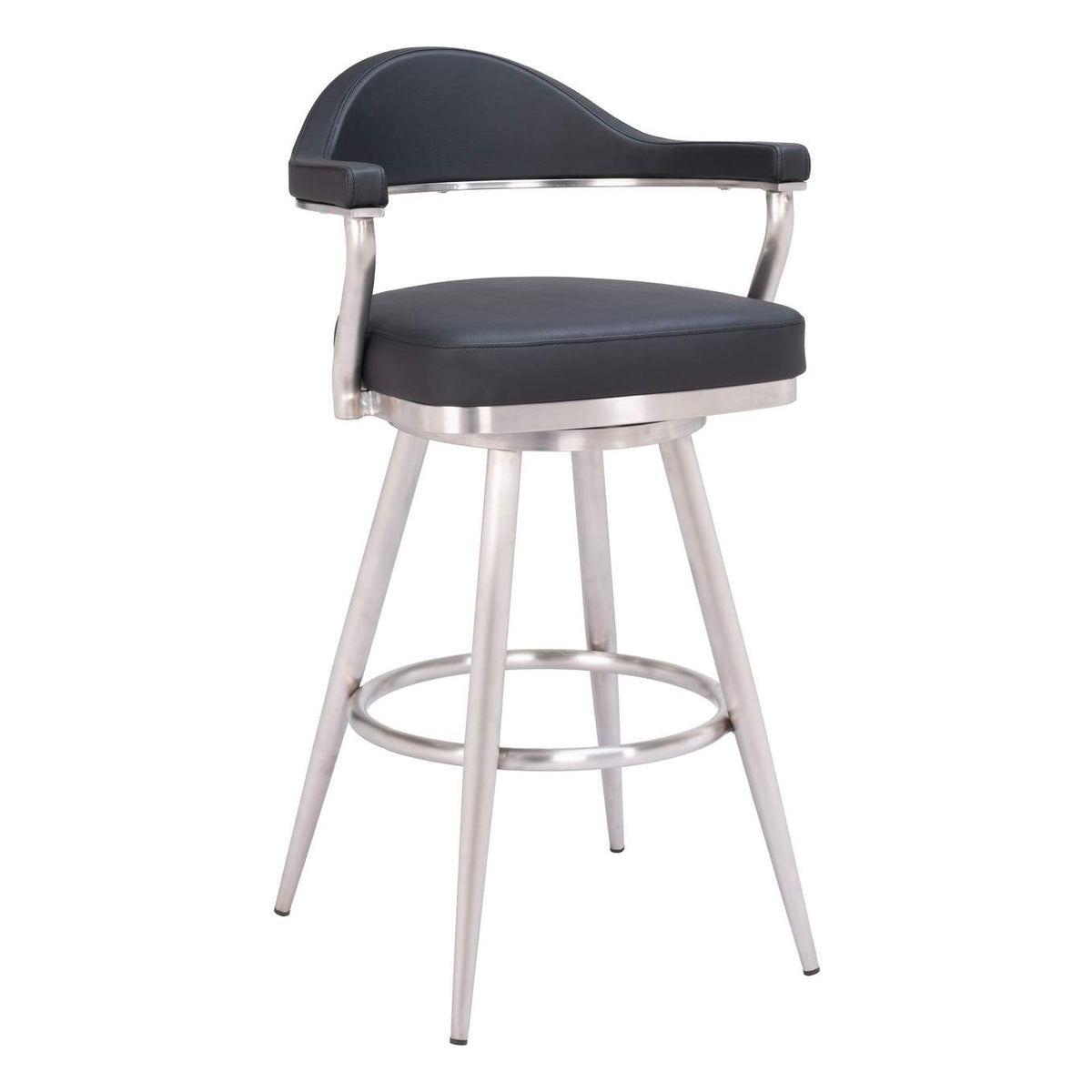 110045 Vagur Swivel Barstool Black