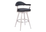 110045 Vagur Swivel Barstool Black