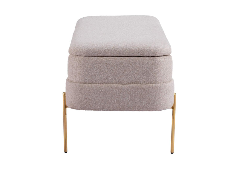 110082 Lebreton Storage Bench Oatmeal Beige