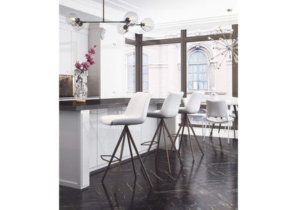 101288 Aki Barstool (Set Of 2) White & Walnut