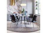101280 Ace Dining Chair (Set Of 2) Black & Silver
