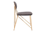 109661 Georges Dining Chair (Set Of 2) Gray & Gold