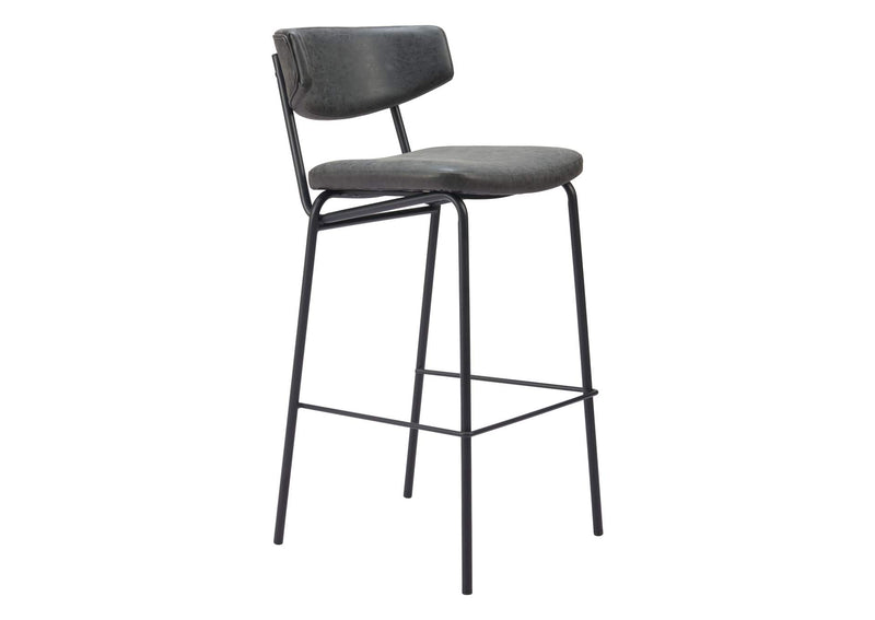 110261 Charon Barstool (Set Of 2) Vintage Black