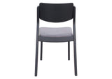 109214 Desdamona Dining Chair (Set Of 2) Gray & Black