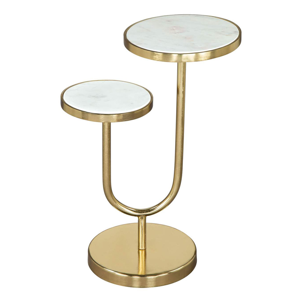 109354 Marc Side Table White & Gold